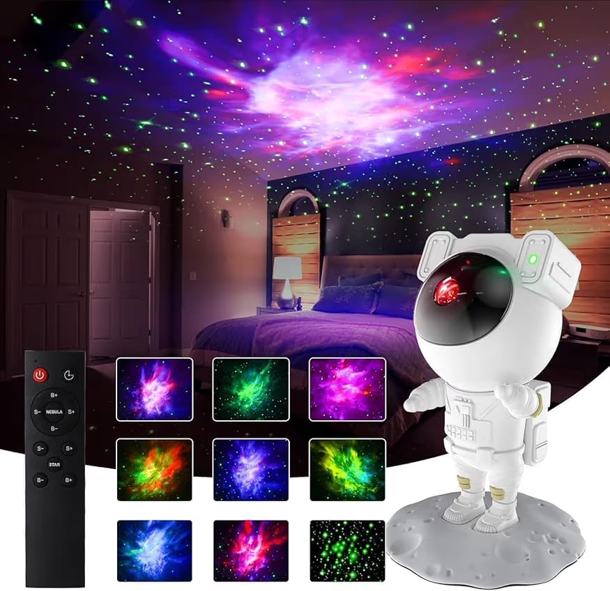 Astronaut Galaxy Projector – 360° Magnetic Starry Night Light with Remote