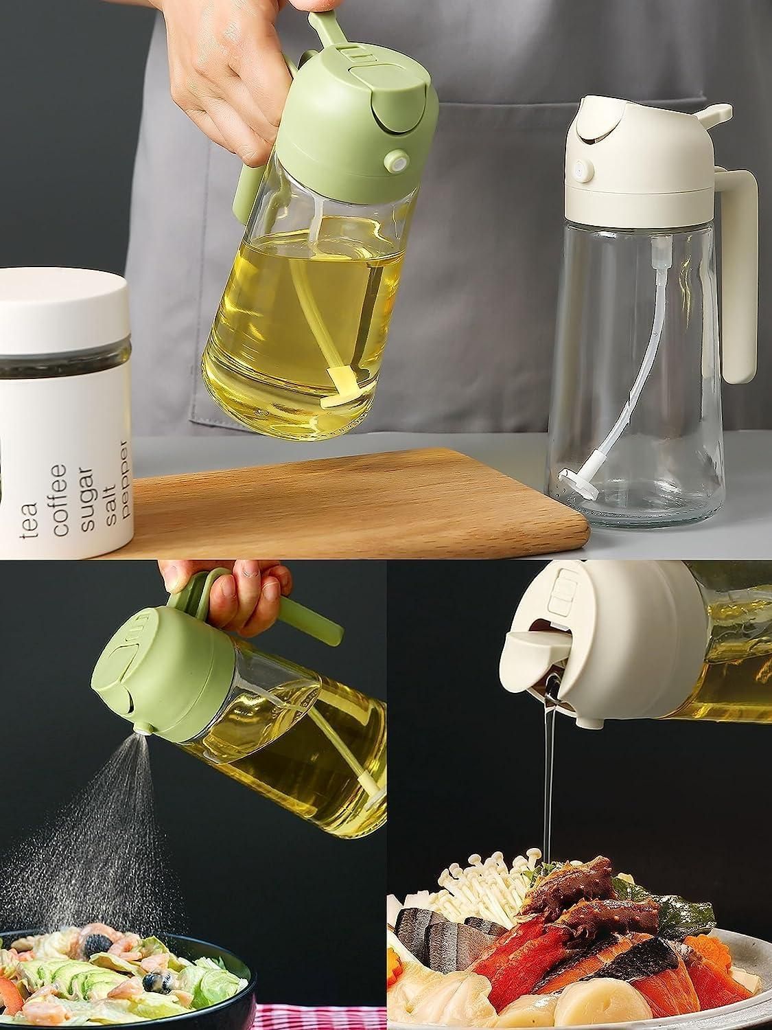 Premium 2-in-1 Oil Sprayer & Dispenser Bottle (500ml)