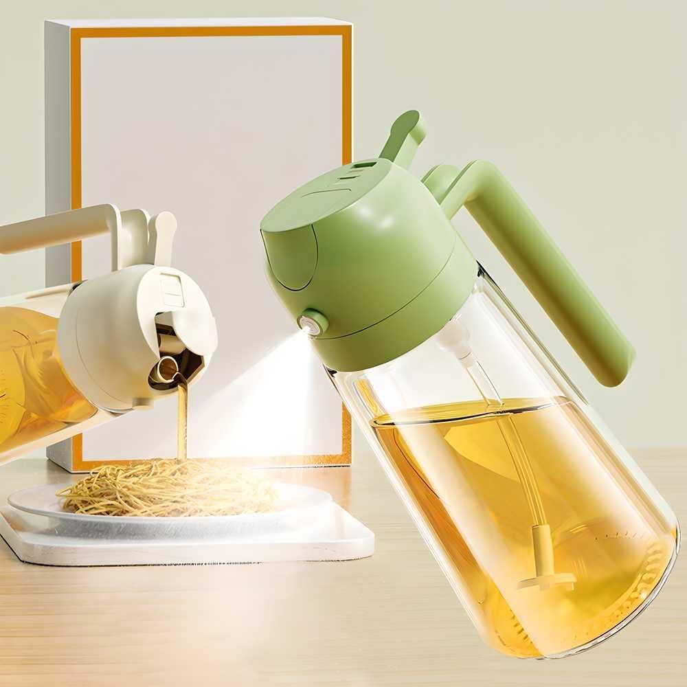 Premium 2-in-1 Oil Sprayer & Dispenser Bottle (500ml)