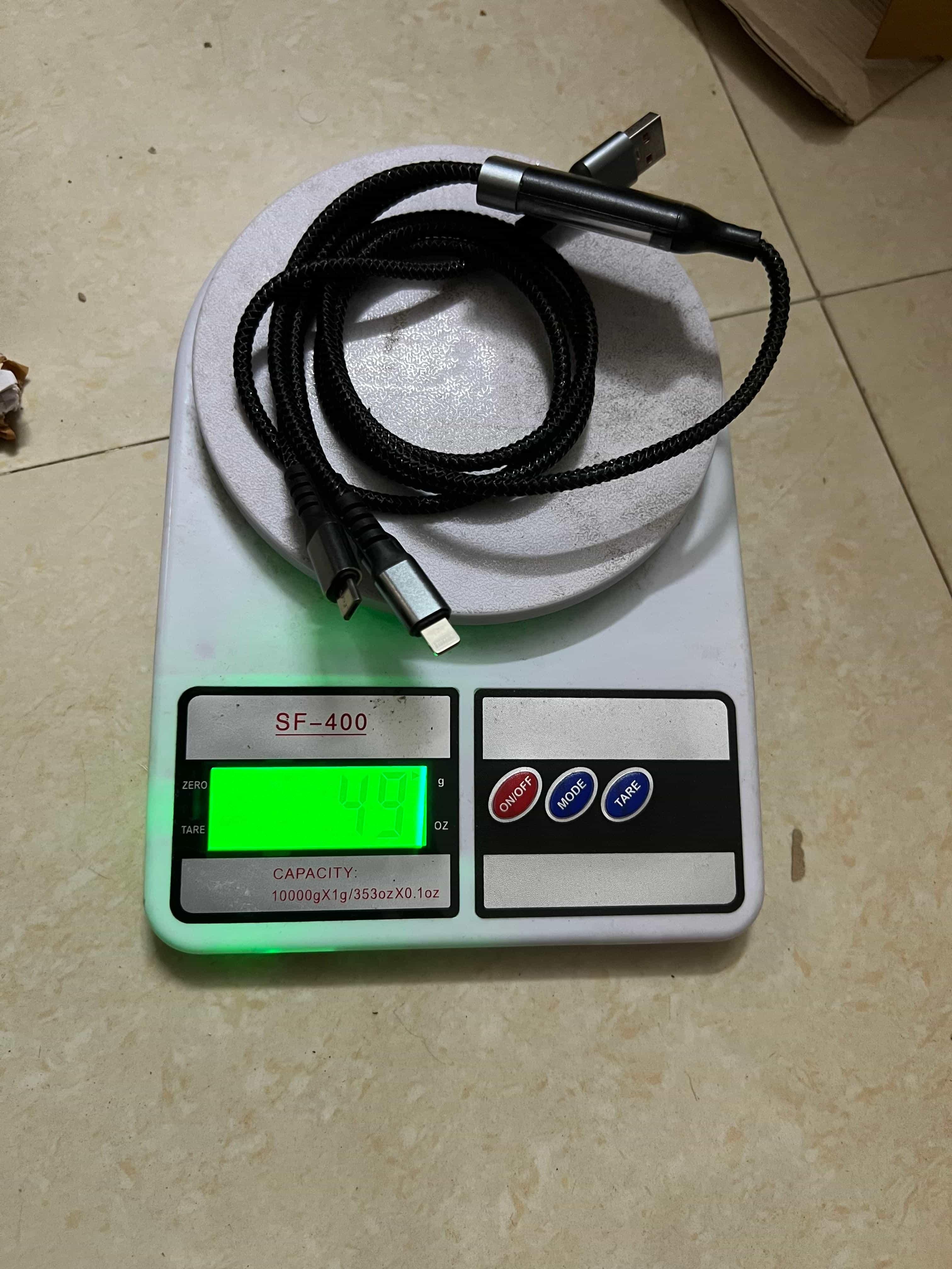 3-in-1 Fast Charging Cable with Digital Power Display | Type-C + Micro-USB + Lightning Multi Charging Wire | Compatible with iPhone, Samsung, Xiaomi, Huawei & More